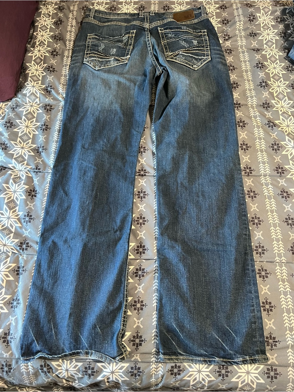 BKE Men's Blue Bootcut Jeans - Picture 5 of 8